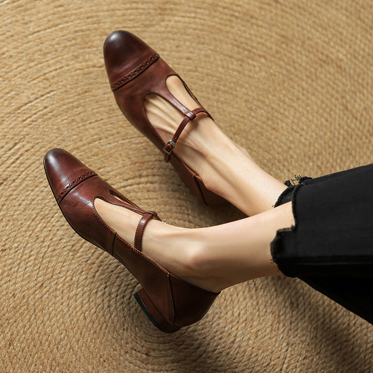 Jessie - Non Slip T Strap Flat