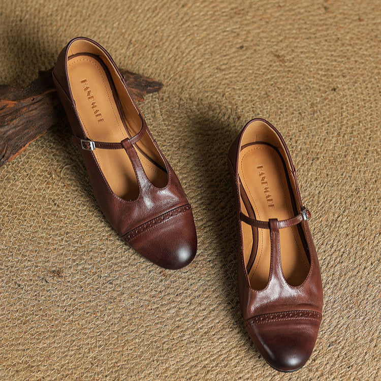 Jessie - Non Slip T Strap Flat