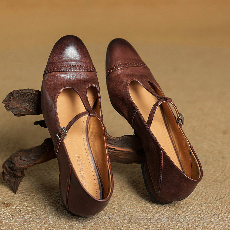Jessie - Non Slip T Strap Flat
