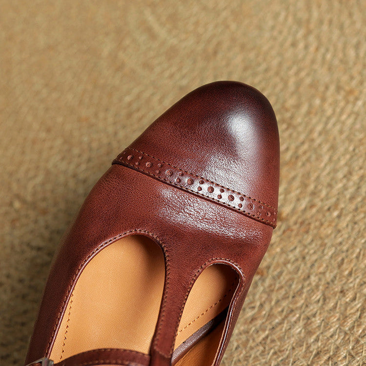 Jessie - Non Slip T Strap Flat