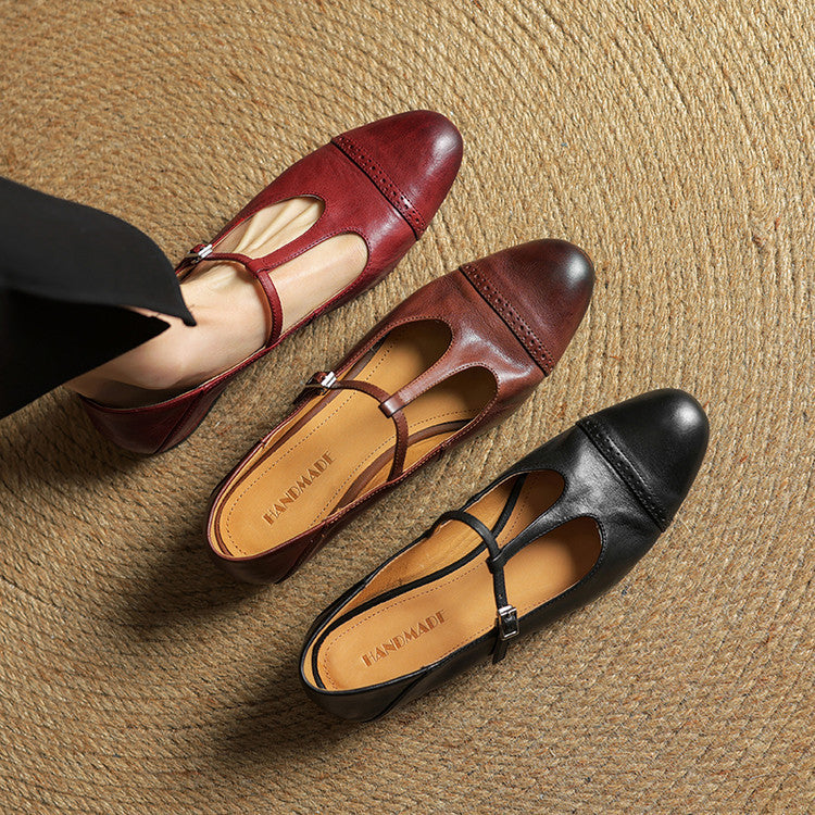 Jessie - Non Slip T Strap Flat
