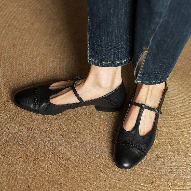 Jessie - Non Slip T Strap Flat