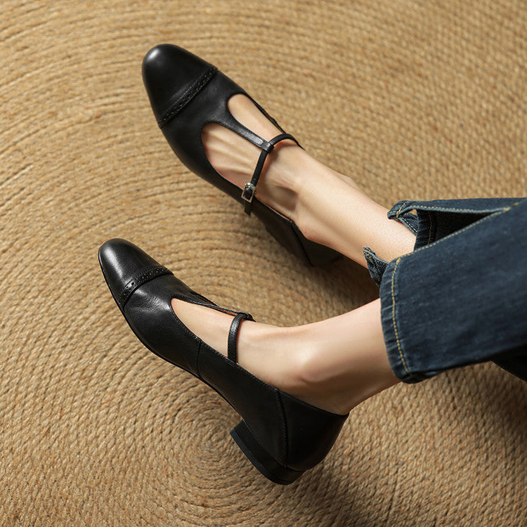 Jessie - Non Slip T Strap Flat