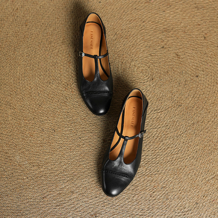 Jessie - Non Slip T Strap Flat