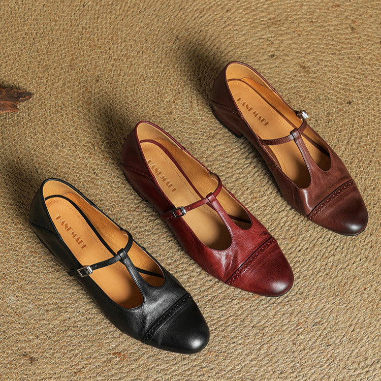 Jessie - Non Slip T Strap Flat