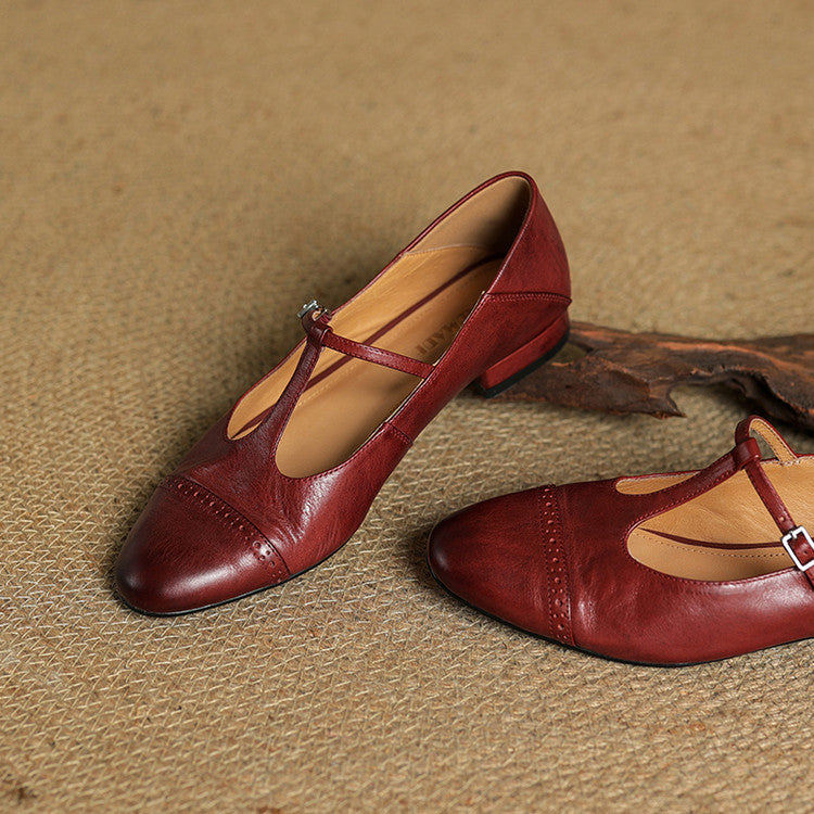 Jessie - Non Slip T Strap Flat