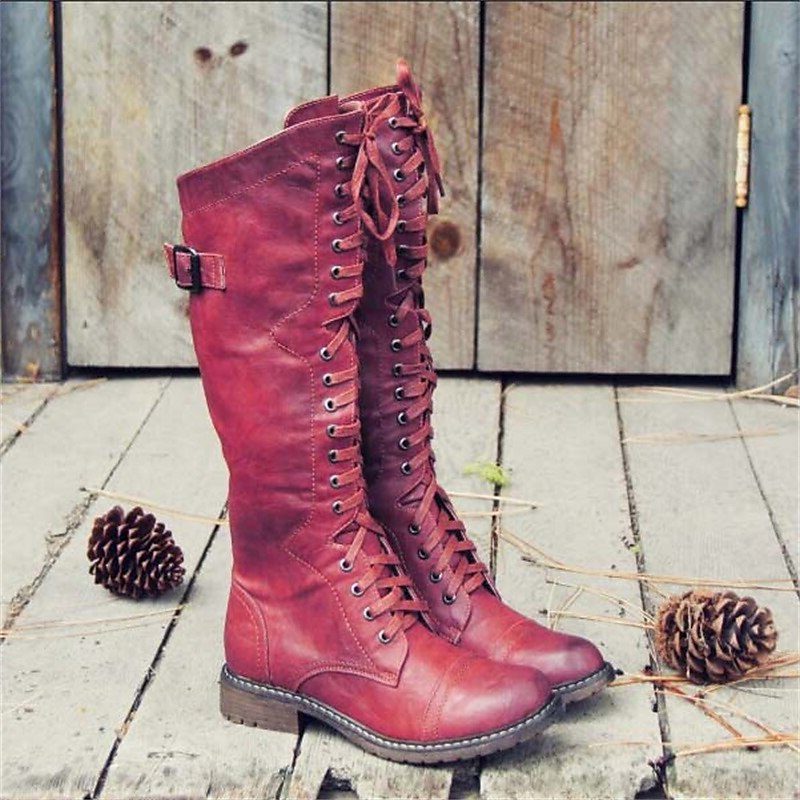 Mabel - Adjustable Lace Up Boot