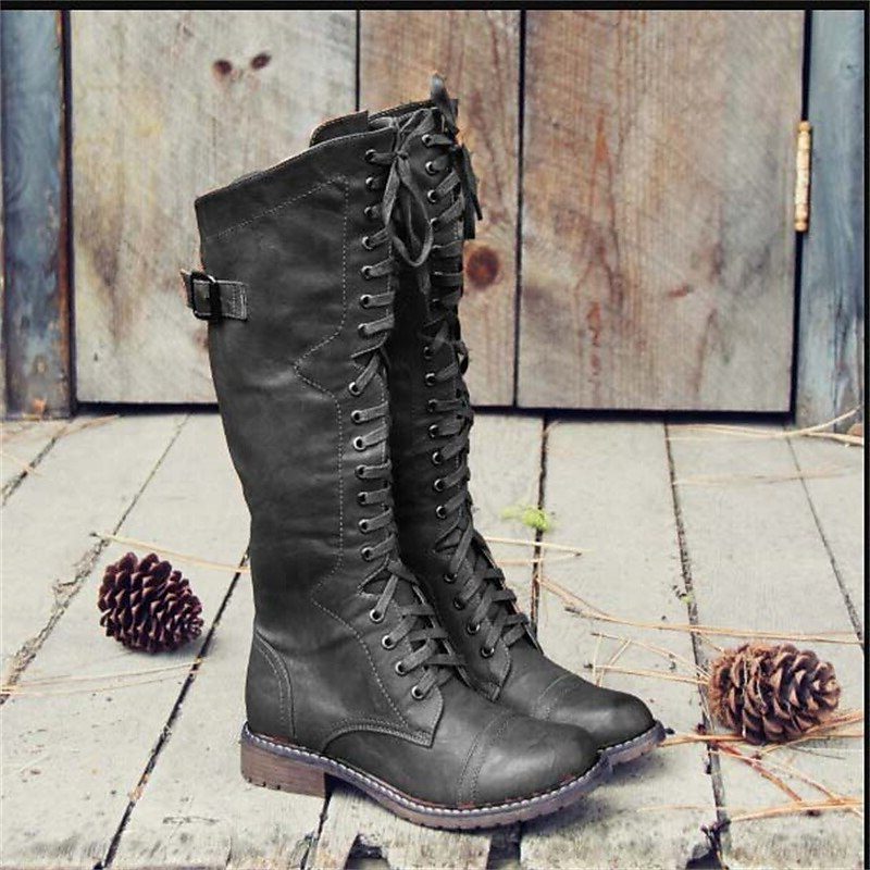 Mabel - Adjustable Lace Up Boot