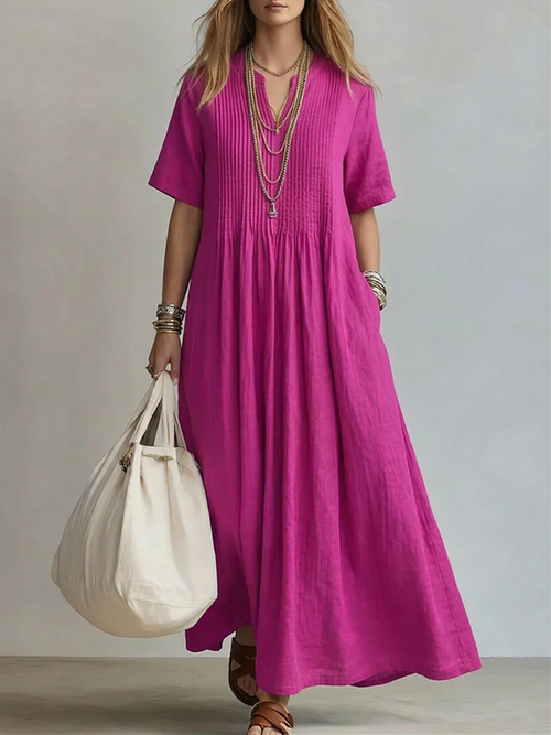Alice - Breathable Cotton Maxi Dress