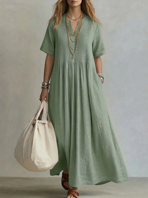 Alice - Breathable Cotton Maxi Dress