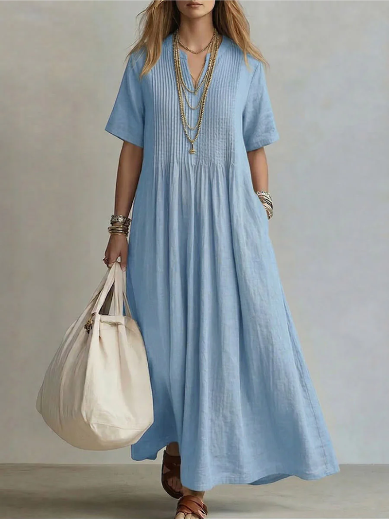 Alice - Breathable Cotton Maxi Dress