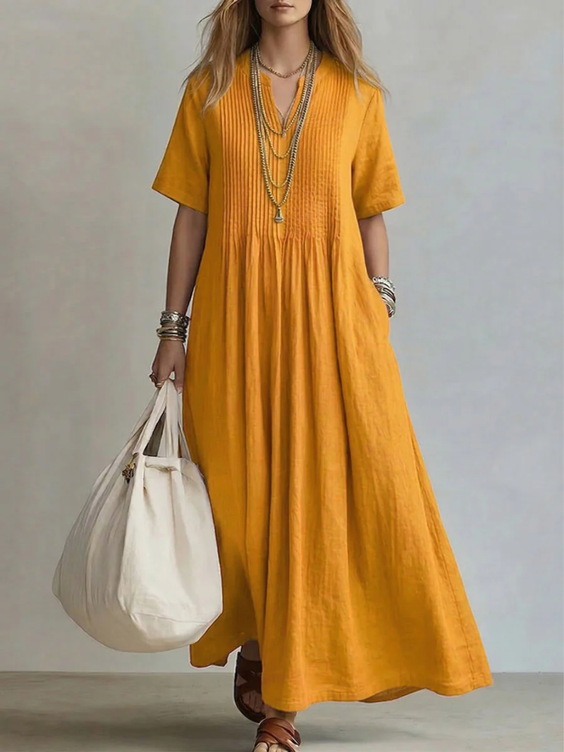 Alice - Breathable Cotton Maxi Dress