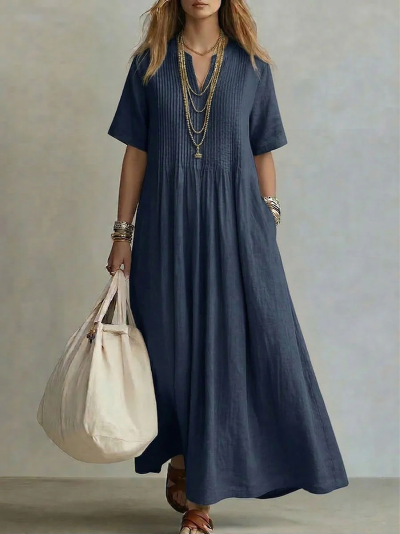 Alice - Breathable Cotton Maxi Dress