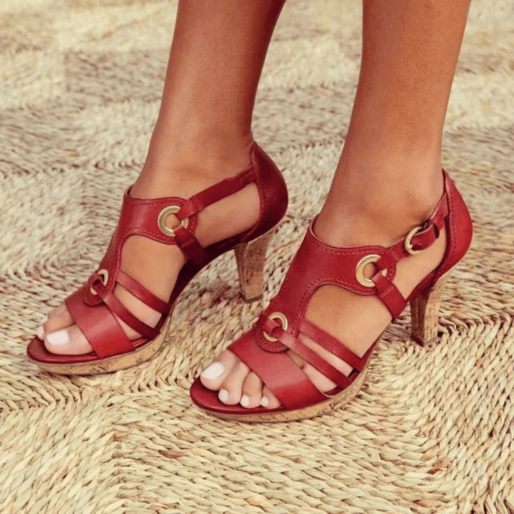 Frankie - Comfortable Cushioned Heel Sandal