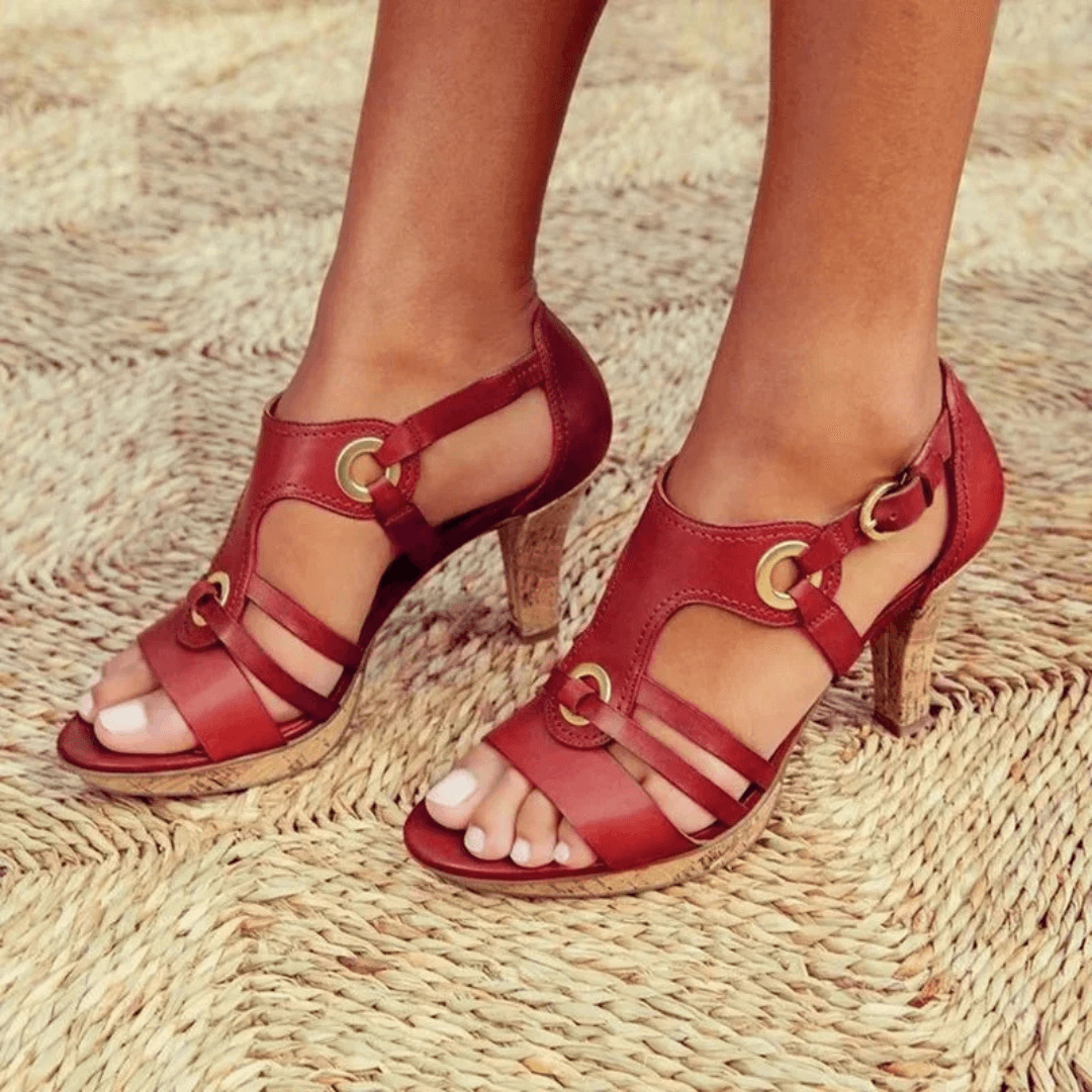 Frankie - Comfortable Cushioned Heel Sandal